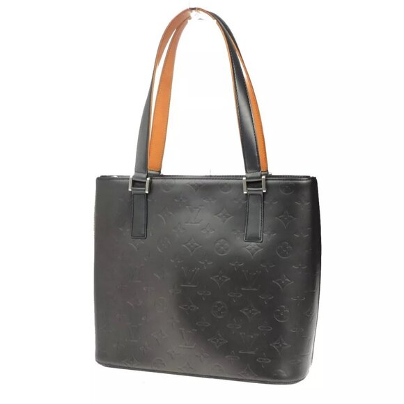 LOUIS VUITTON Stockton Shoulder Bag Monogram Mat Leather Black - Picture 1 of 16